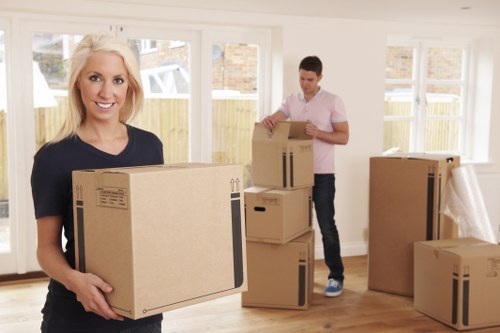 Packed boxes and furniture prepared for small removals in Crooklog