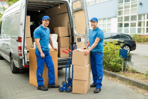 Packed student belongings ready for storage in Crooklog